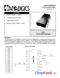 Datasheet ADA10000S3C manufacturer Anadigics